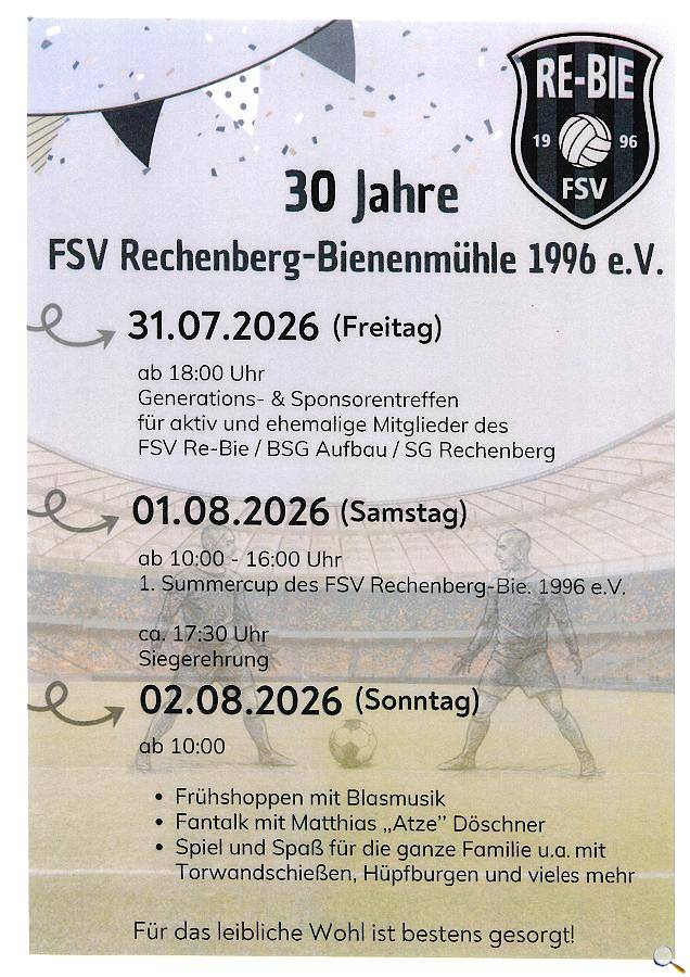30 Jahre FSV Re-Bie 1996 e.V.