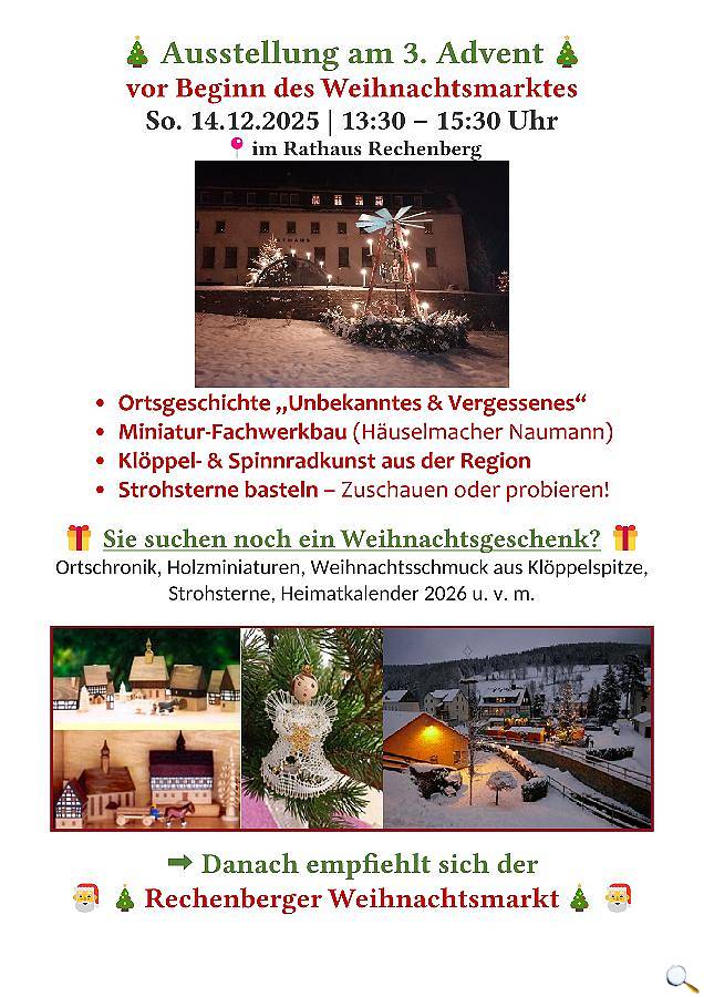 Plakat Ausstellung 3.Advent im Rathaus 