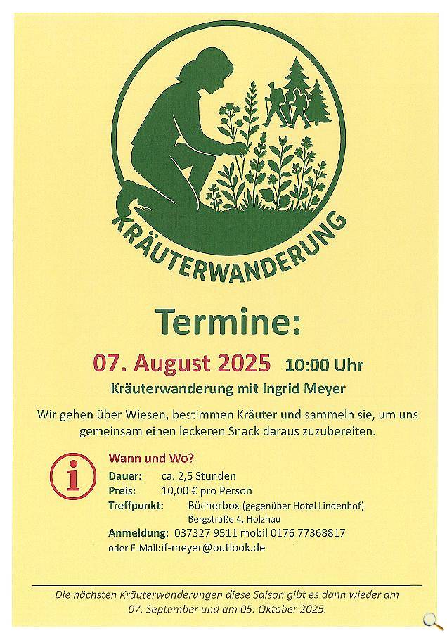 Kräuterwanderung in Holzhau im August