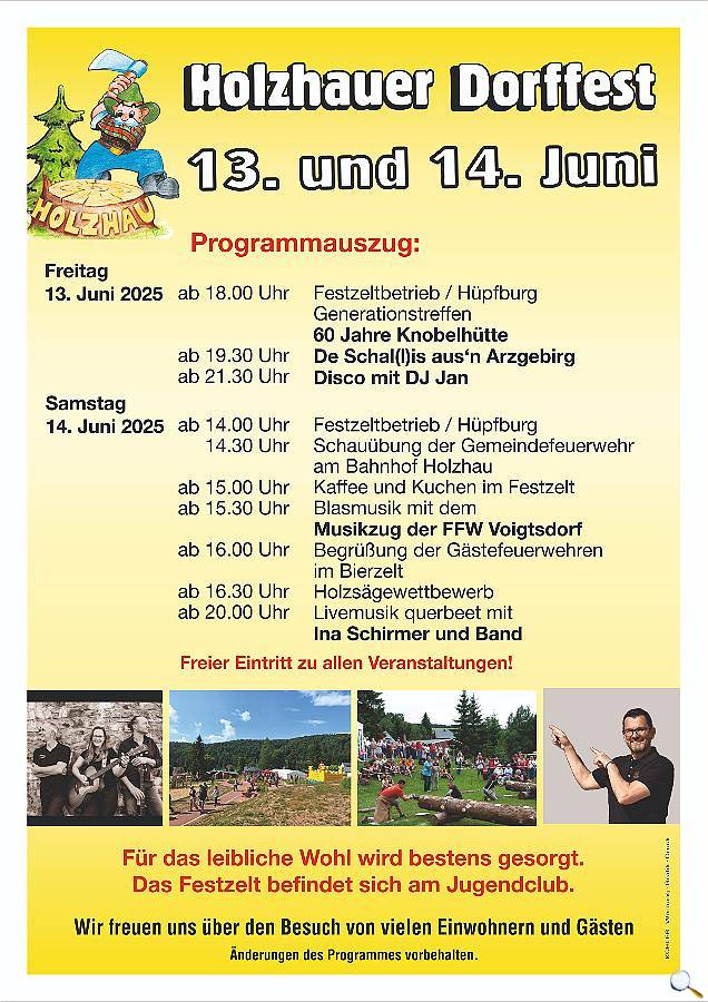 Holzhauer Dorffest 2025 - Plakat