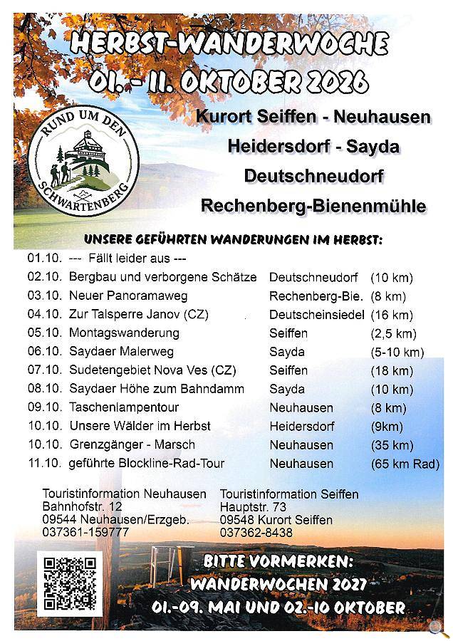 Herbstwanderwoche Übersicht