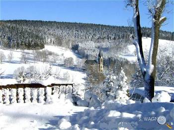 Blick auf die Rechenberger Kirche, Siegmar Wagner