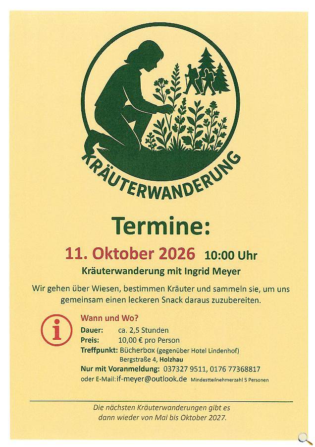 Kräuterwanderung Oktober 2026