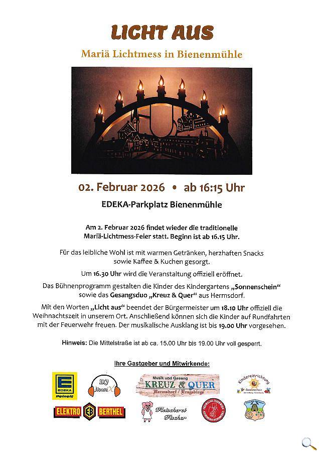 LICHT AUS! Mariä Lichtmess 2026