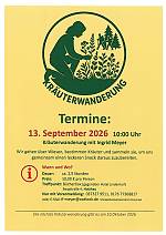 Kräuterwanderung in Holzhau am 13.September 2026 10:00 Uhr