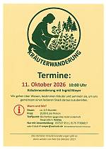Kräuterwanderung in Holzhau am 11. Oktober 2026 10:00 Uhr
