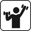 Fitnessbereich steht zur Verfügung Fitnessbereich